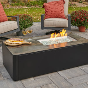 Kinney Rectangular Gas Fire Pit Table - Grand Alfresco