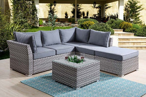 Laurance Patio Sectional Sofa & Cocktail Table - Grand Alfresco