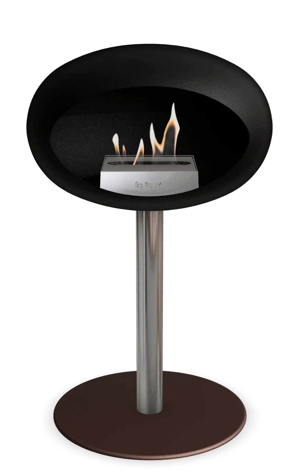 Le Feu - Dome Black Ground Steel Low Pole - Fireplace - Grand Alfresco