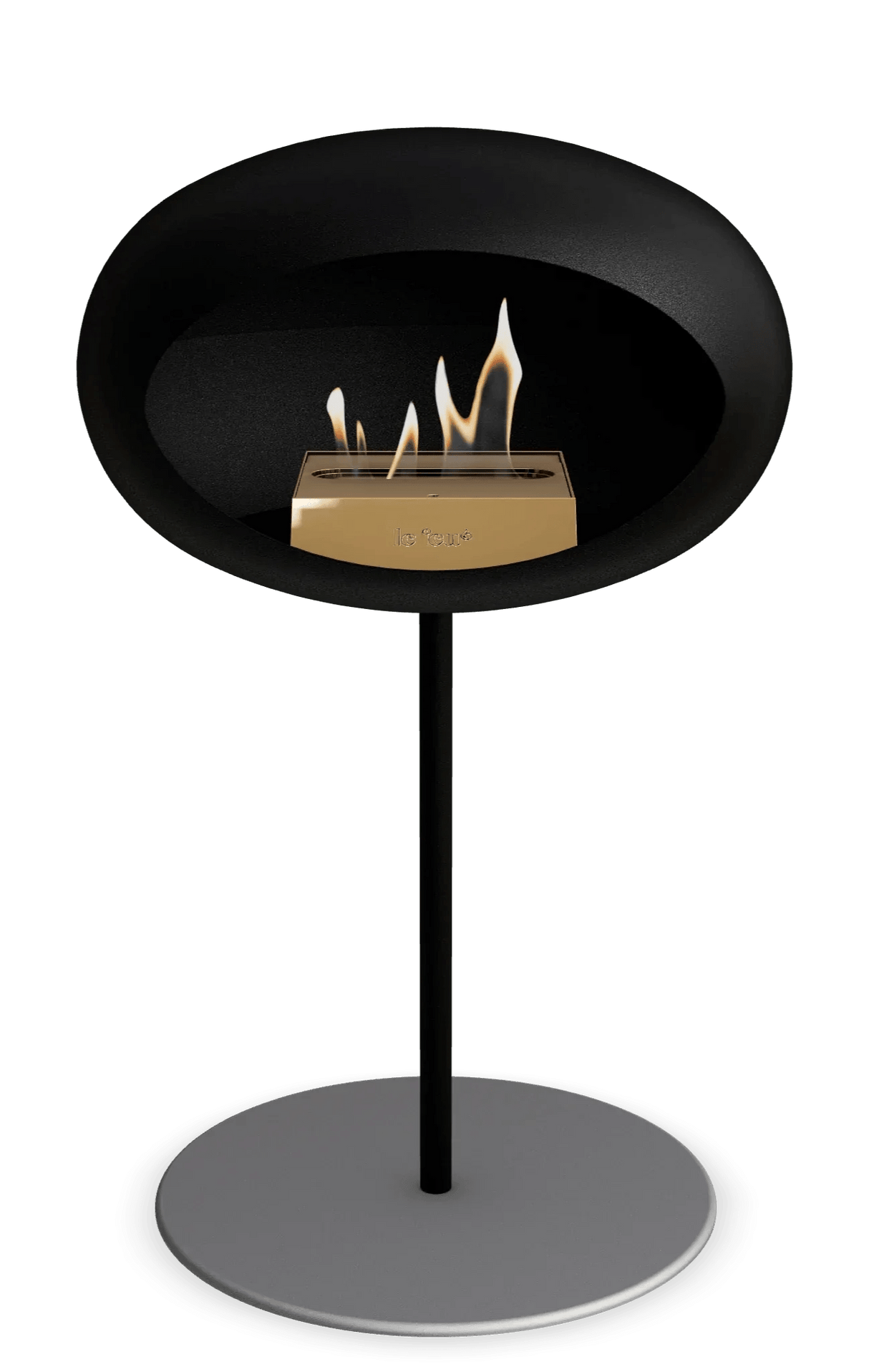 Le Feu - Dome Black Ground Steel Low Pole - Fireplace - Grand Alfresco