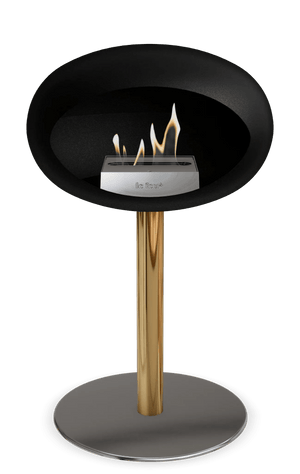 Le Feu - Dome Black Ground Steel Low Pole - Fireplace - Grand Alfresco