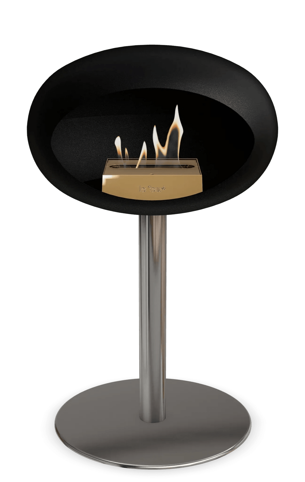 Le Feu - Dome Black Ground Steel Low Pole - Fireplace - Grand Alfresco