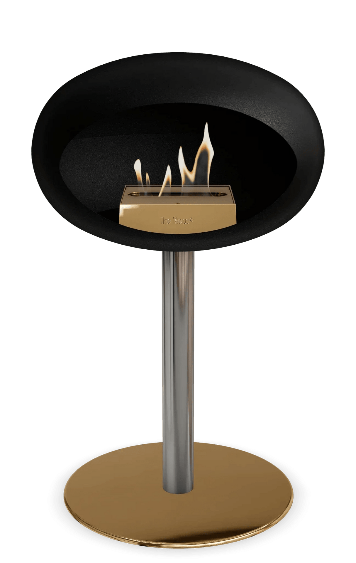 Le Feu - Dome Black Ground Steel Low Pole - Fireplace - Grand Alfresco