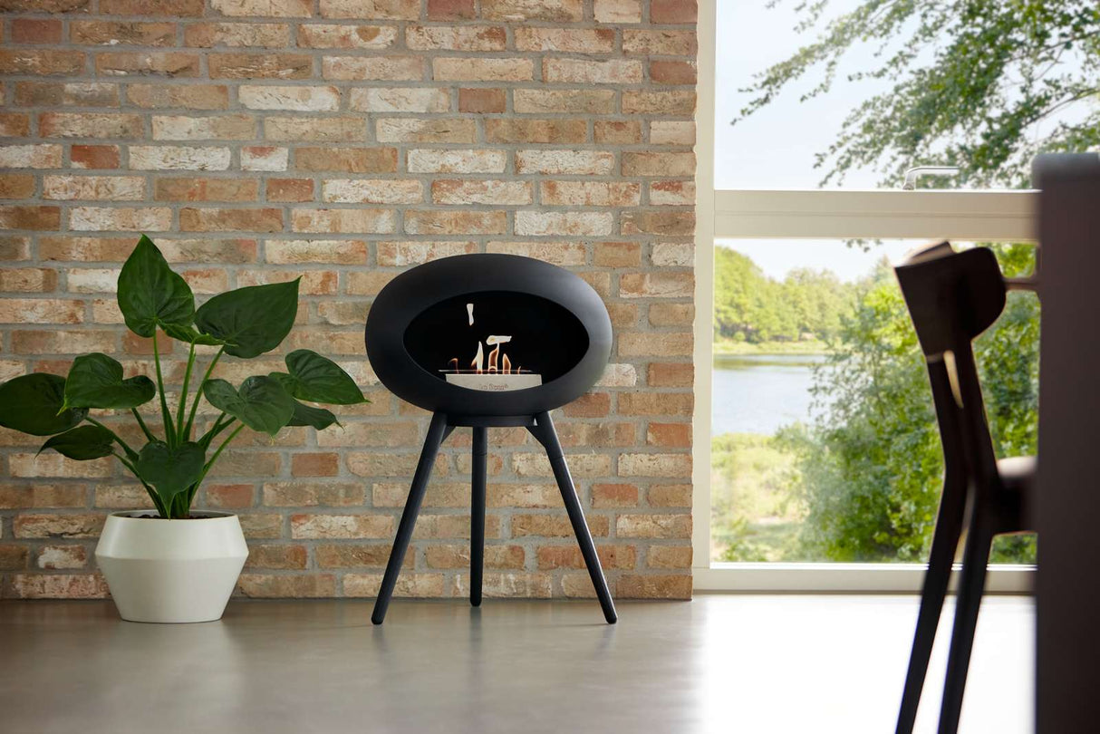 Le Feu - Dome Black Ground Wood Low - Fireplace - Grand Alfresco