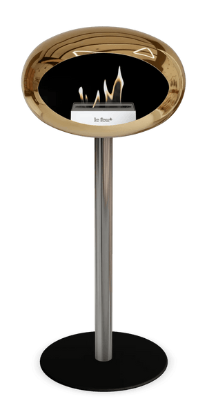 Le Feu - Dome Chromed Rose Gold Ground Steel High Pole - Fireplace - Grand Alfresco