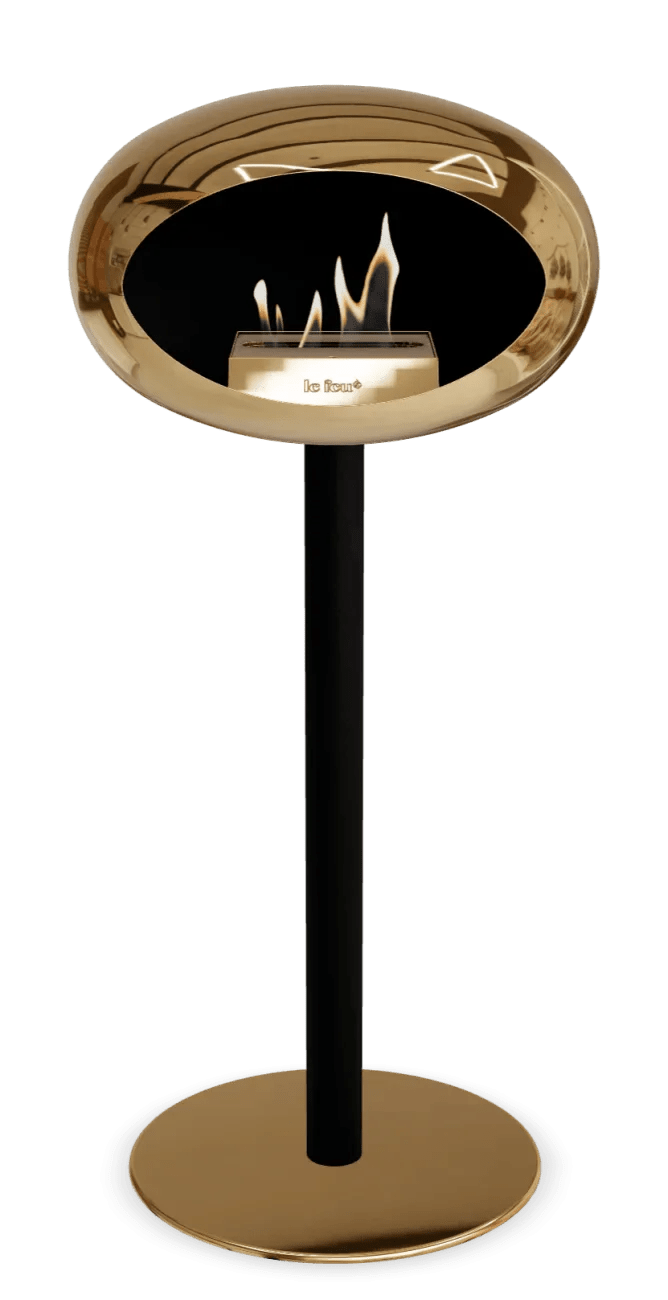 Le Feu - Dome Chromed Rose Gold Ground Steel High Pole - Fireplace - Grand Alfresco