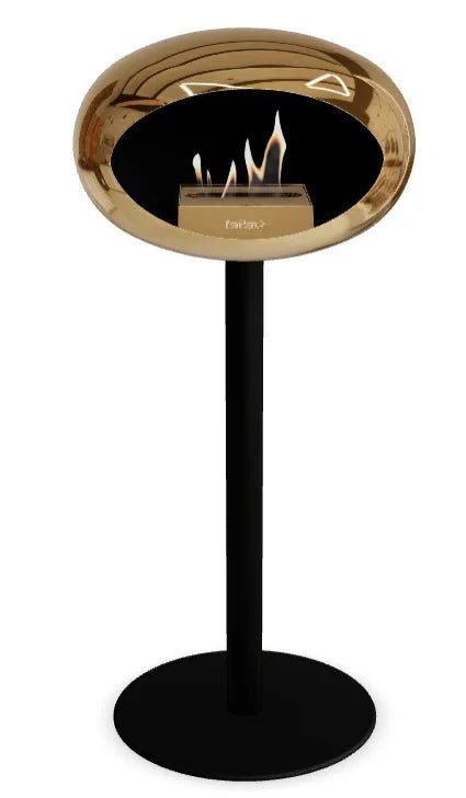 Le Feu - Dome Chromed Rose Gold Ground Steel High Pole - Fireplace - Grand Alfresco