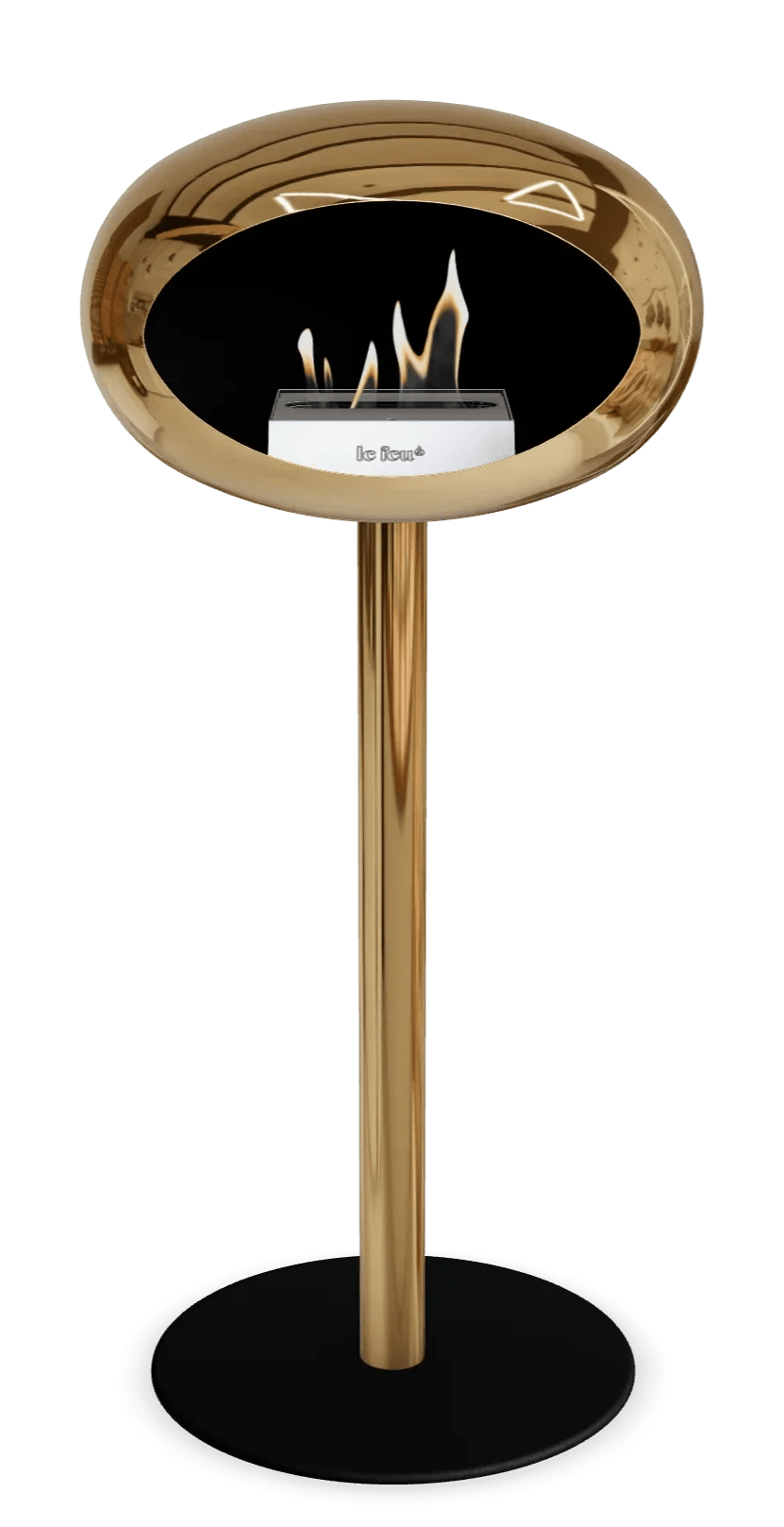 Le Feu - Dome Chromed Rose Gold Ground Steel High Pole - Fireplace - Grand Alfresco