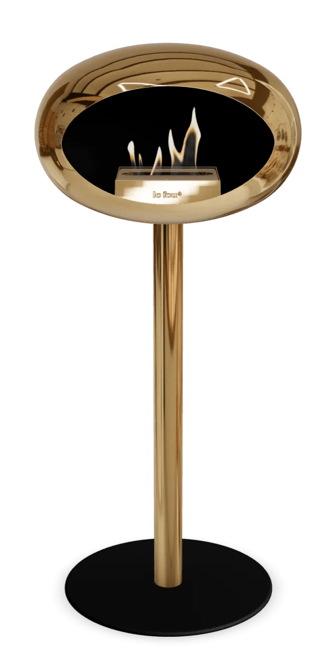 Le Feu - Dome Chromed Rose Gold Ground Steel High Pole - Fireplace - Grand Alfresco