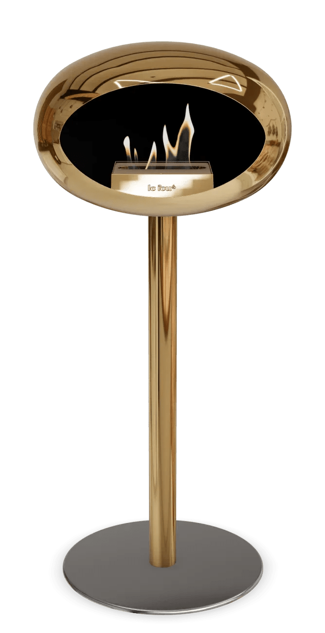 Le Feu - Dome Chromed Rose Gold Ground Steel High Pole - Fireplace - Grand Alfresco