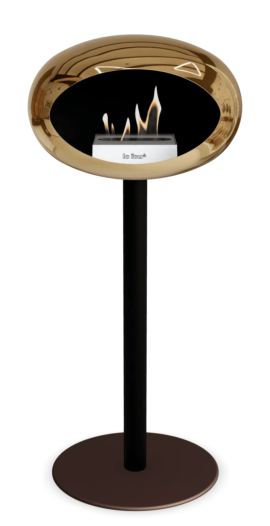 Le Feu - Dome Chromed Rose Gold Ground Steel High Pole - Fireplace - Grand Alfresco