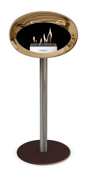 Le Feu - Dome Chromed Rose Gold Ground Steel High Pole - Fireplace - Grand Alfresco