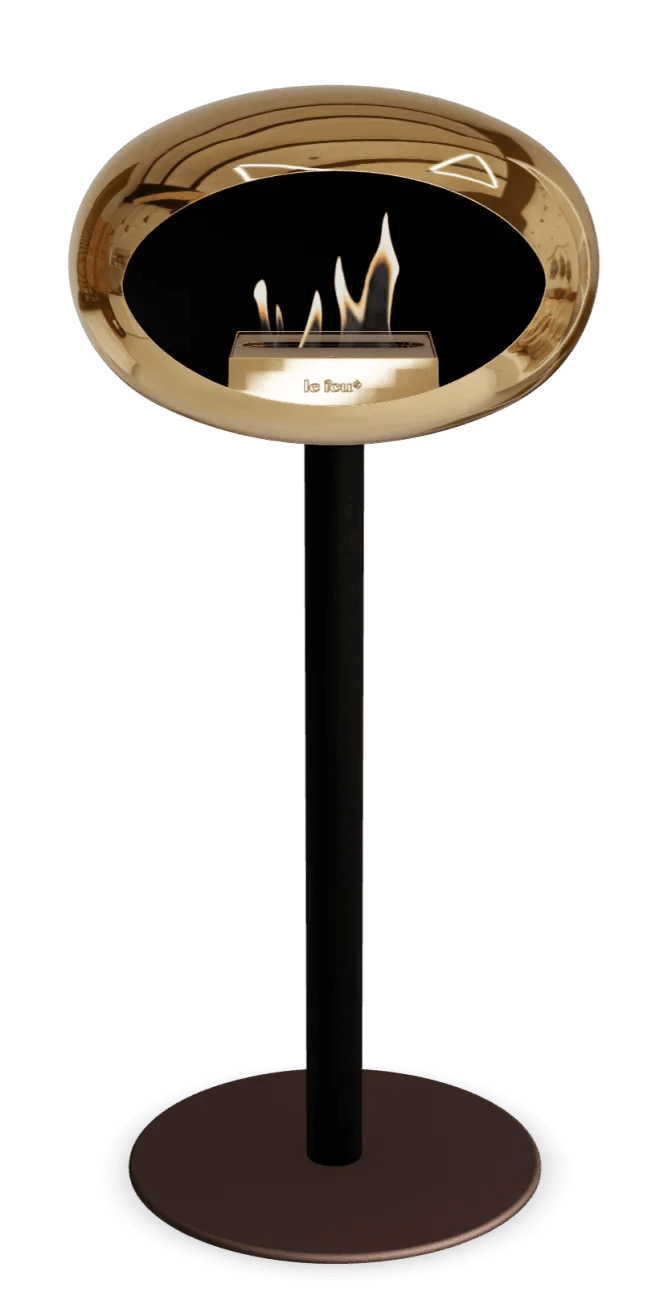 Le Feu - Dome Chromed Rose Gold Ground Steel High Pole - Fireplace - Grand Alfresco