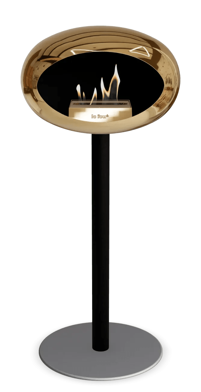 Le Feu - Dome Chromed Rose Gold Ground Steel High Pole - Fireplace - Grand Alfresco