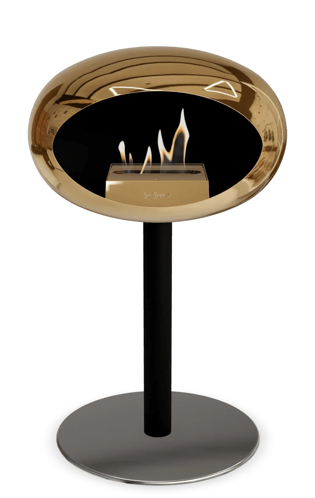 Le Feu - Dome Chromed Rose Gold Ground Steel Low Pole - Fireplace - Grand Alfresco