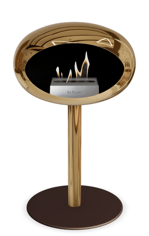 Le Feu - Dome Chromed Rose Gold Ground Steel Low Pole - Fireplace - Grand Alfresco