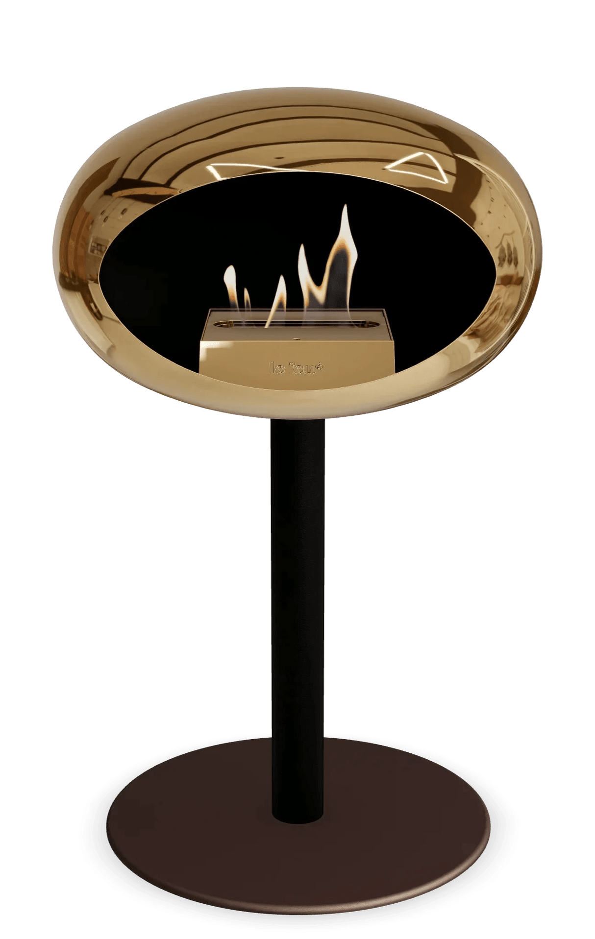 Le Feu - Dome Chromed Rose Gold Ground Steel Low Pole - Fireplace - Grand Alfresco