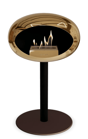 Le Feu - Dome Chromed Rose Gold Ground Steel Low Pole - Fireplace - Grand Alfresco