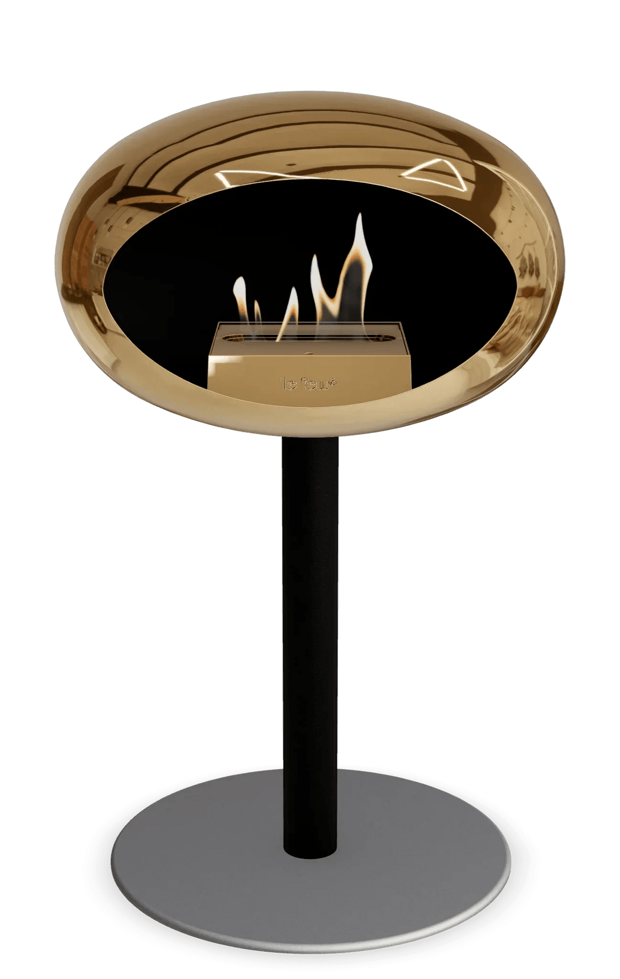 Le Feu - Dome Chromed Rose Gold Ground Steel Low Pole - Fireplace - Grand Alfresco