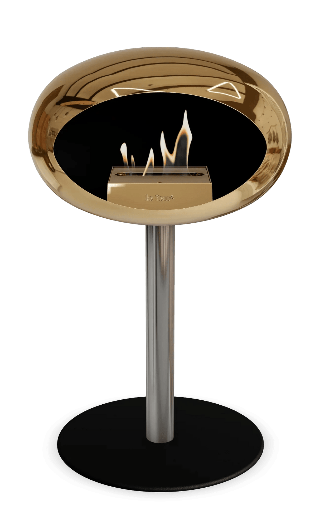 Le Feu - Dome Chromed Rose Gold Ground Steel Low Pole - Fireplace - Grand Alfresco