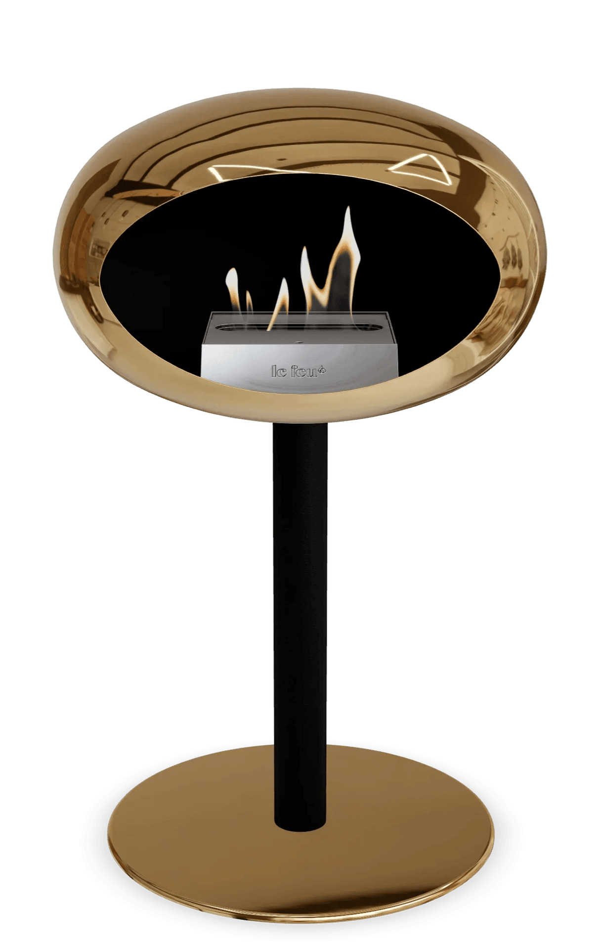 Le Feu - Dome Chromed Rose Gold Ground Steel Low Pole - Fireplace - Grand Alfresco