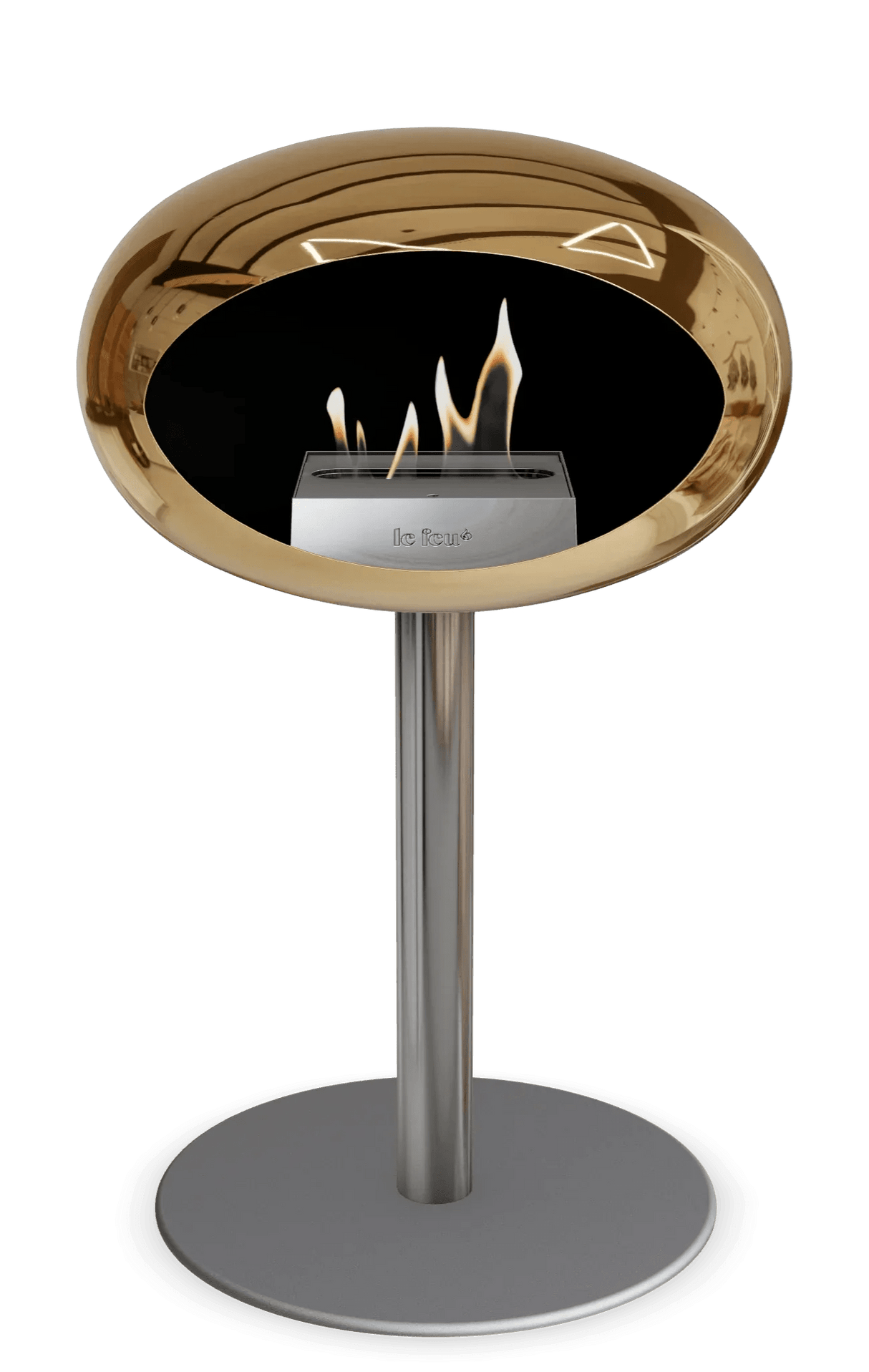 Le Feu - Dome Chromed Rose Gold Ground Steel Low Pole - Fireplace - Grand Alfresco