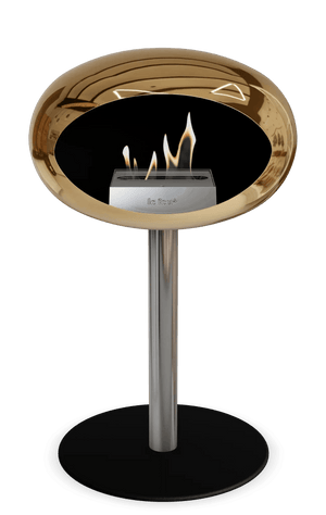 Le Feu - Dome Chromed Rose Gold Ground Steel Low Pole - Fireplace - Grand Alfresco