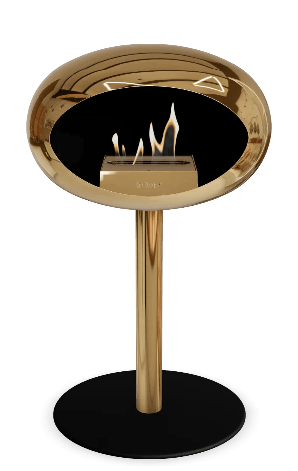 Le Feu - Dome Chromed Rose Gold Ground Steel Low Pole - Fireplace - Grand Alfresco