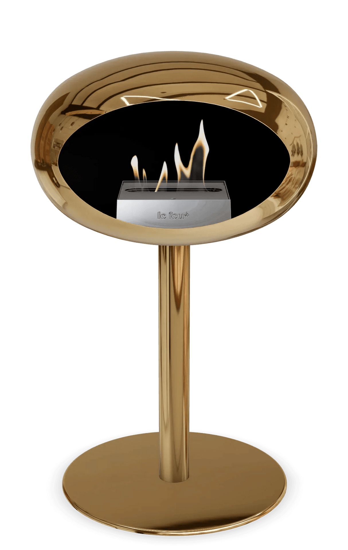 Le Feu - Dome Chromed Rose Gold Ground Steel Low Pole - Fireplace - Grand Alfresco