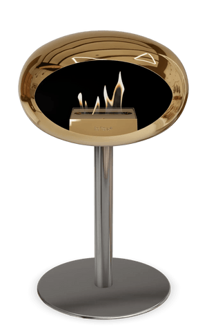 Le Feu - Dome Chromed Rose Gold Ground Steel Low Pole - Fireplace - Grand Alfresco