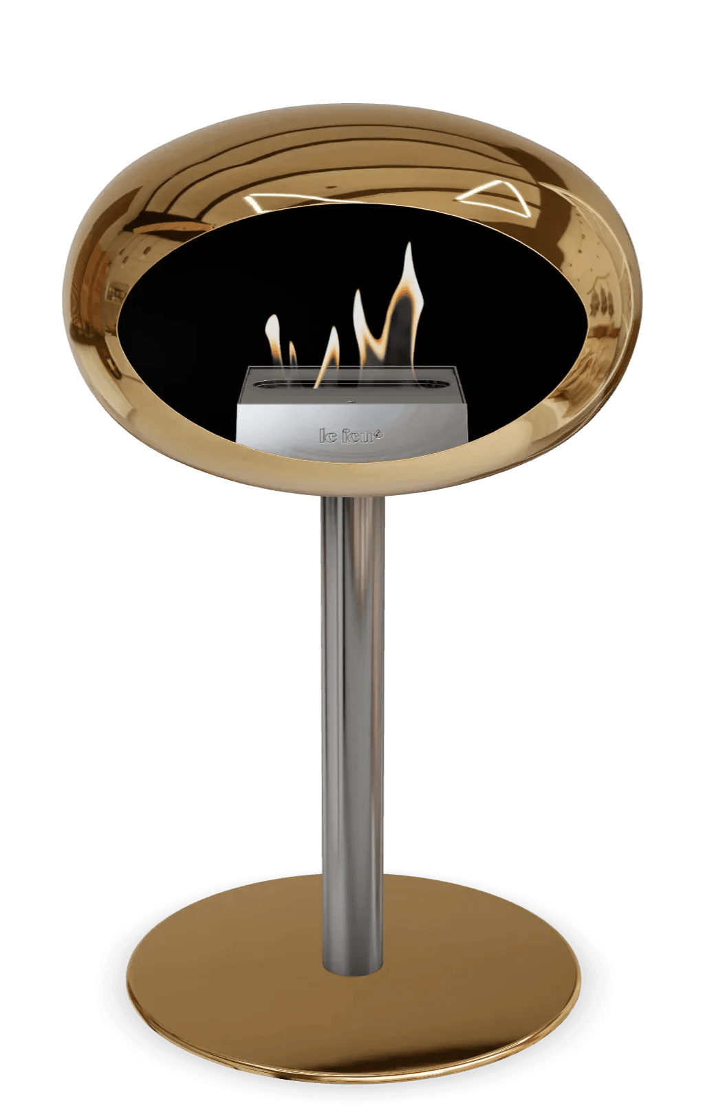 Le Feu - Dome Chromed Rose Gold Ground Steel Low Pole - Fireplace - Grand Alfresco