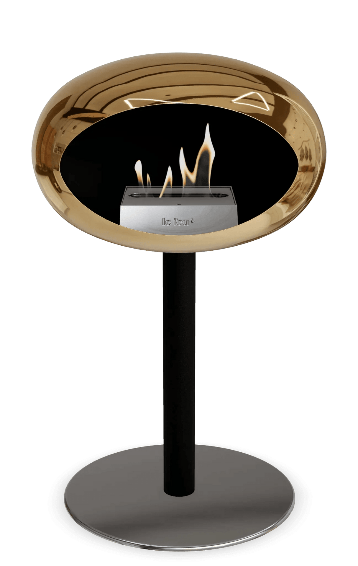 Le Feu - Dome Chromed Rose Gold Ground Steel Low Pole - Fireplace - Grand Alfresco