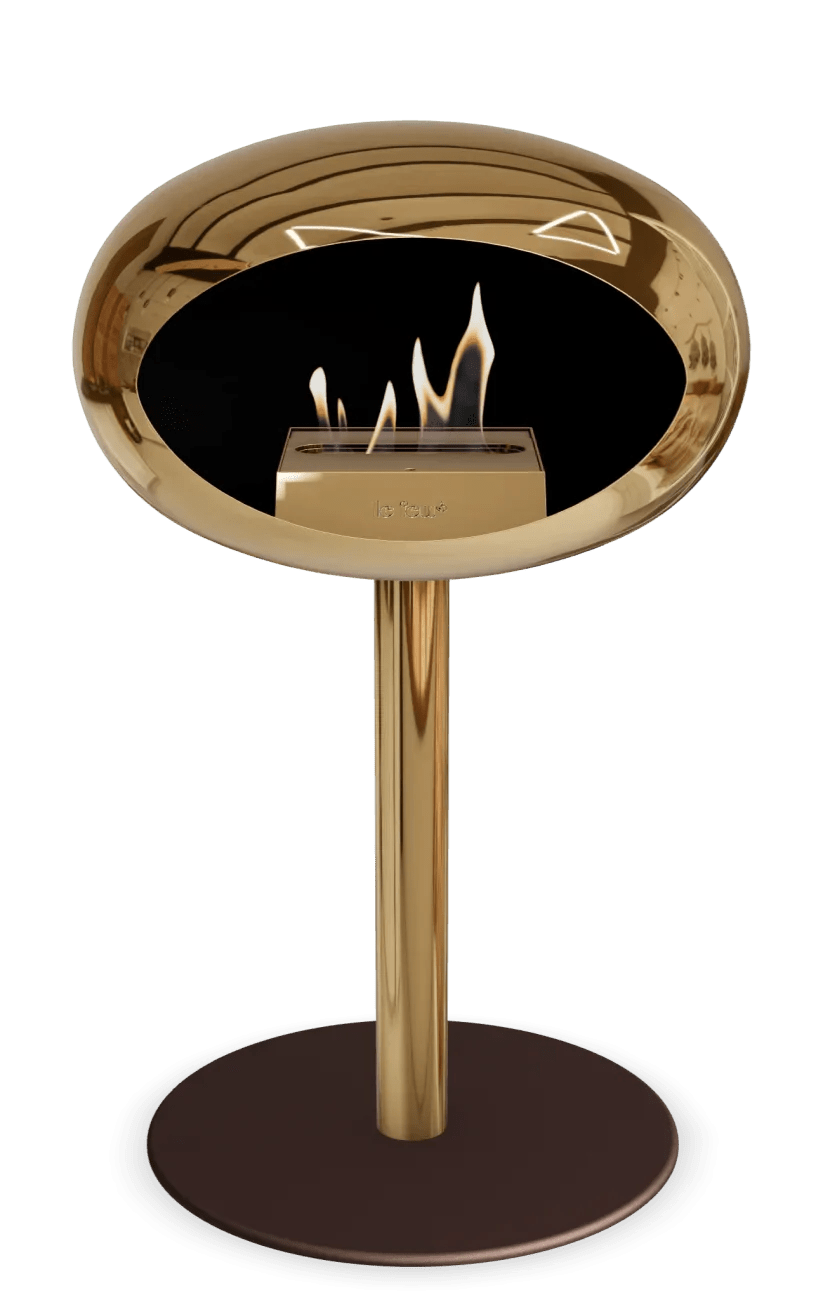 Le Feu - Dome Chromed Rose Gold Ground Steel Low Pole - Fireplace - Grand Alfresco