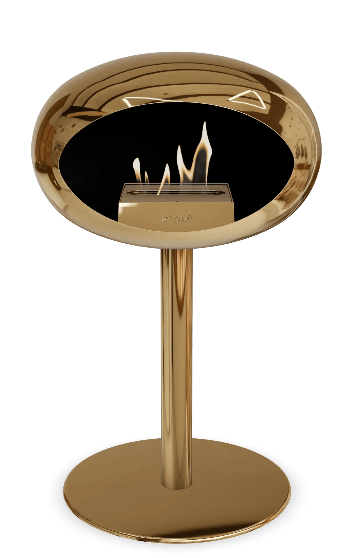 Le Feu - Dome Chromed Rose Gold Ground Steel Low Pole - Fireplace - Grand Alfresco