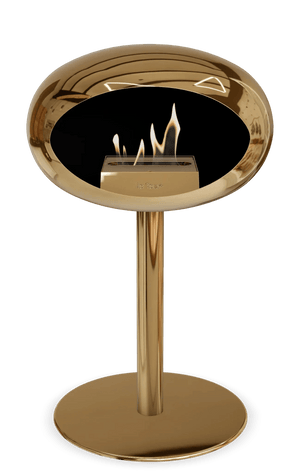 Le Feu - Dome Chromed Rose Gold Ground Steel Low Pole - Fireplace - Grand Alfresco