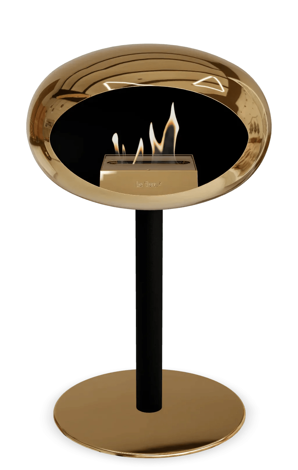 Le Feu - Dome Chromed Rose Gold Ground Steel Low Pole - Fireplace - Grand Alfresco