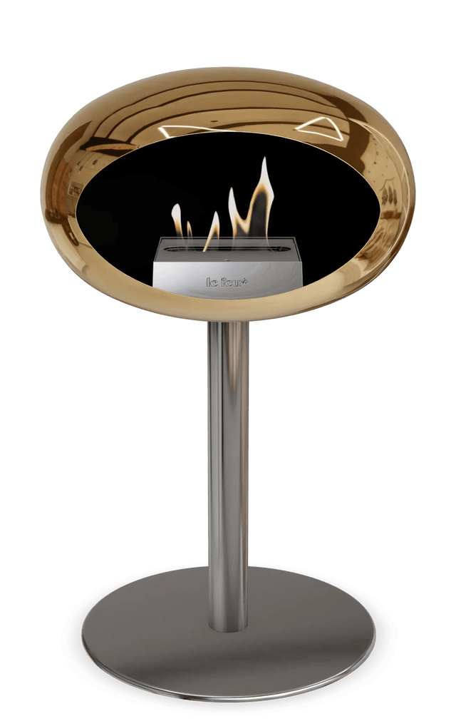 Le Feu - Dome Chromed Rose Gold Ground Steel Low Pole - Fireplace - Grand Alfresco