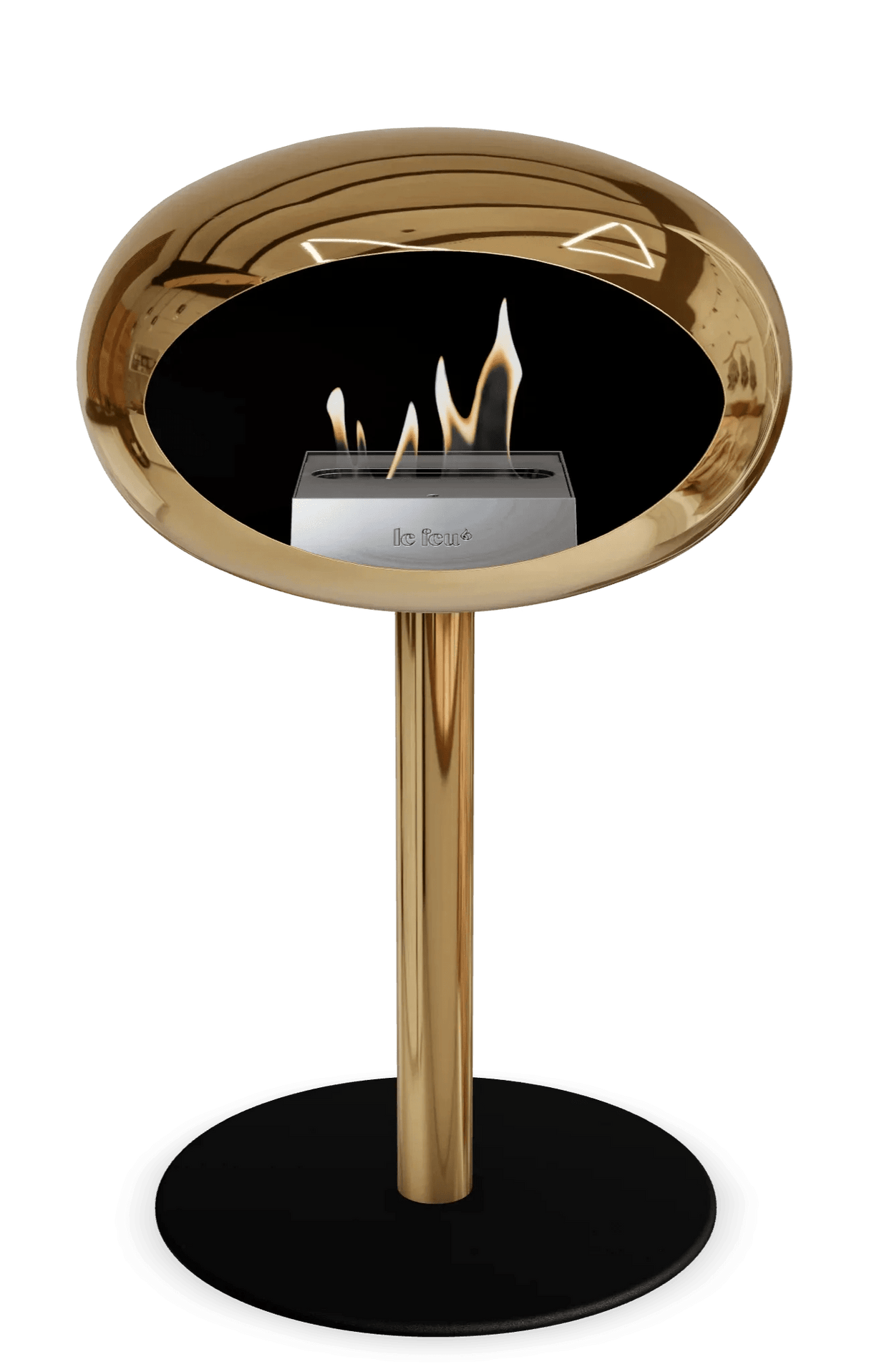 Le Feu - Dome Chromed Rose Gold Ground Steel Low Pole - Fireplace - Grand Alfresco