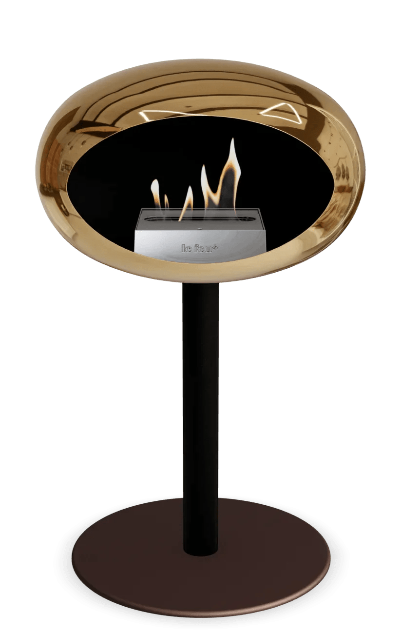 Le Feu - Dome Chromed Rose Gold Ground Steel Low Pole - Fireplace - Grand Alfresco