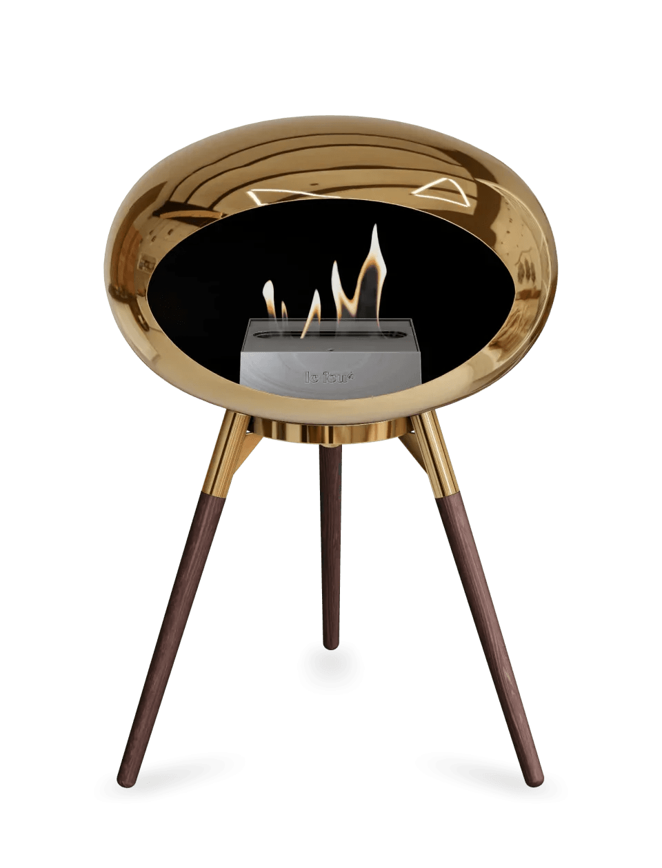 Le Feu - Dome Chromed Rose Gold Ground Wood Low - Fireplace - Grand Alfresco