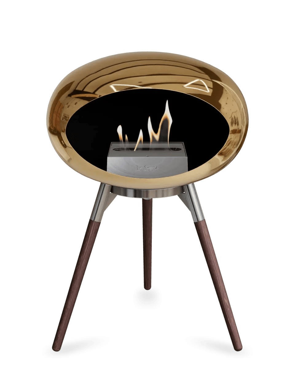 Le Feu - Dome Chromed Rose Gold Ground Wood Low - Fireplace - Grand Alfresco