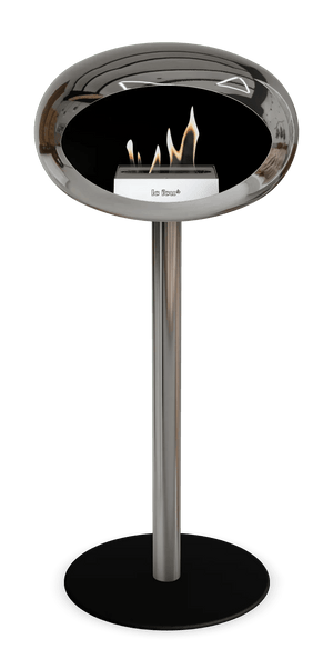 Le Feu - Dome Chromed Silver Ground Steel High Pole - Fireplace - Grand Alfresco