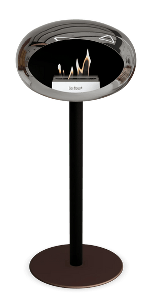 Le Feu - Dome Chromed Silver Ground Steel High Pole - Fireplace - Grand Alfresco