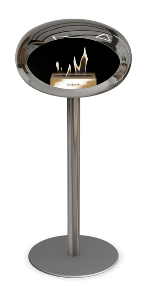 Le Feu - Dome Chromed Silver Ground Steel High Pole - Fireplace - Grand Alfresco