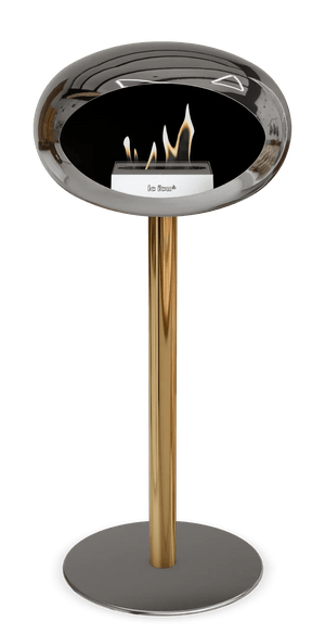 Le Feu - Dome Chromed Silver Ground Steel High Pole - Fireplace - Grand Alfresco