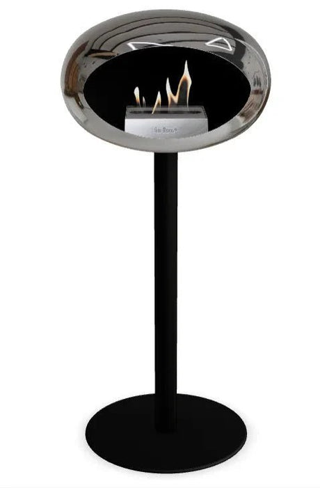 Le Feu - Dome Chromed Silver Ground Steel High Pole - Fireplace - Grand Alfresco