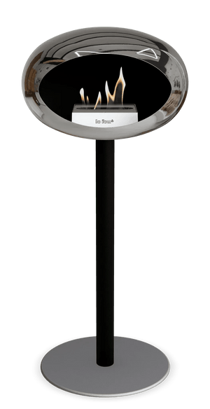 Le Feu - Dome Chromed Silver Ground Steel High Pole - Fireplace - Grand Alfresco