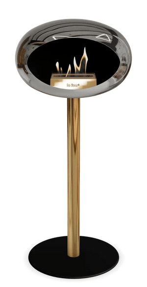 Le Feu - Dome Chromed Silver Ground Steel High Pole - Fireplace - Grand Alfresco