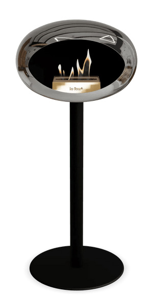 Le Feu - Dome Chromed Silver Ground Steel High Pole - Fireplace - Grand Alfresco