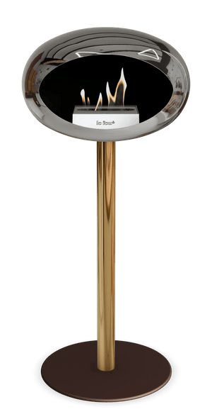 Le Feu - Dome Chromed Silver Ground Steel High Pole - Fireplace - Grand Alfresco